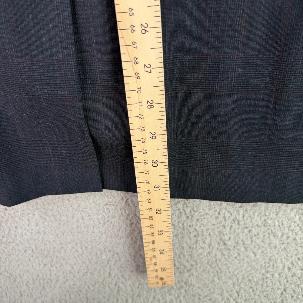 Oxxford Clothes Sport Coat Mens 42 T Gray Plaid Super 100s Wool Blazer